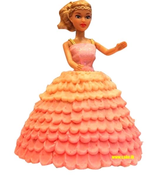 Rose Pink Barbie Cake | Barbie cake, Doll birthday cake, Doll cake