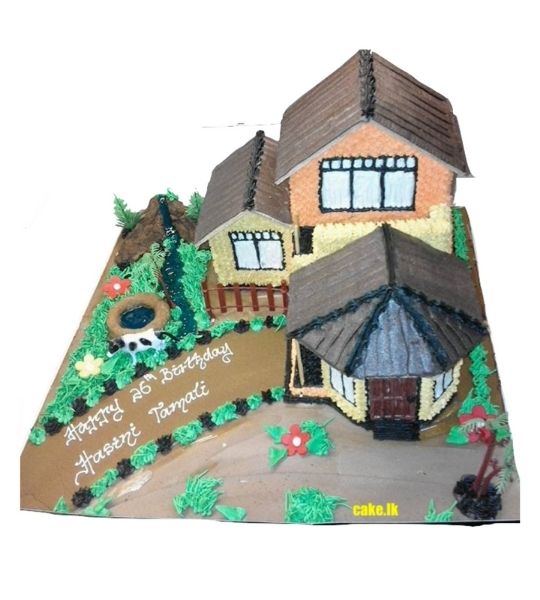 Spring themed bird house birthday cake - Decorated Cake - CakesDecor