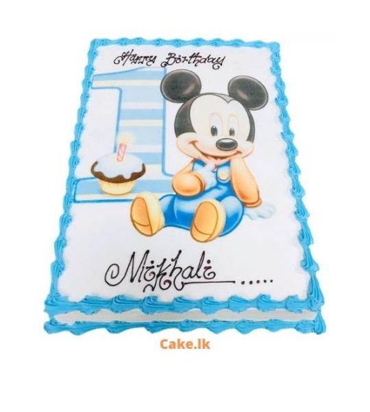 Micky Mouse Print Cake 2Kg