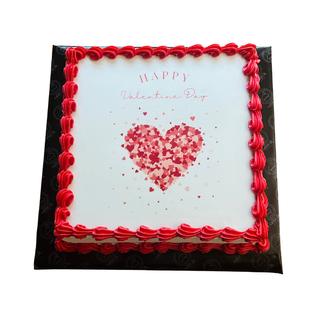 Valantine Print Cake Heart