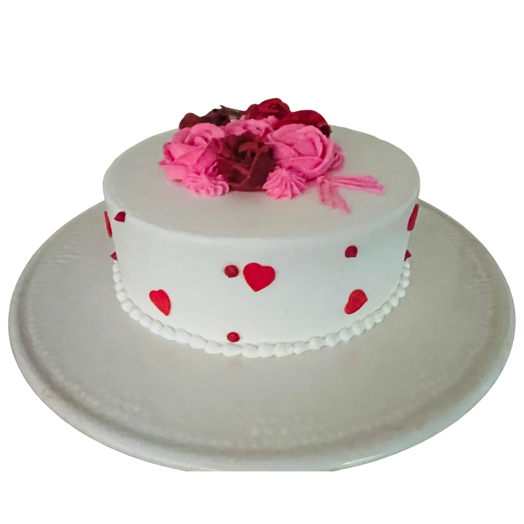 Valantine Flowers Cake